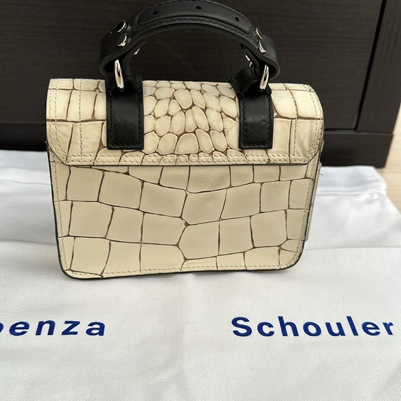 Proenza Schouler Crocodile Embossed Micro PS1 Satchel Off Shoulder Bag - Picture 4 of 9